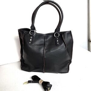 Blazin Roxx Concealed Carry Shoulder Bag Black Faux Leather Western Handbag